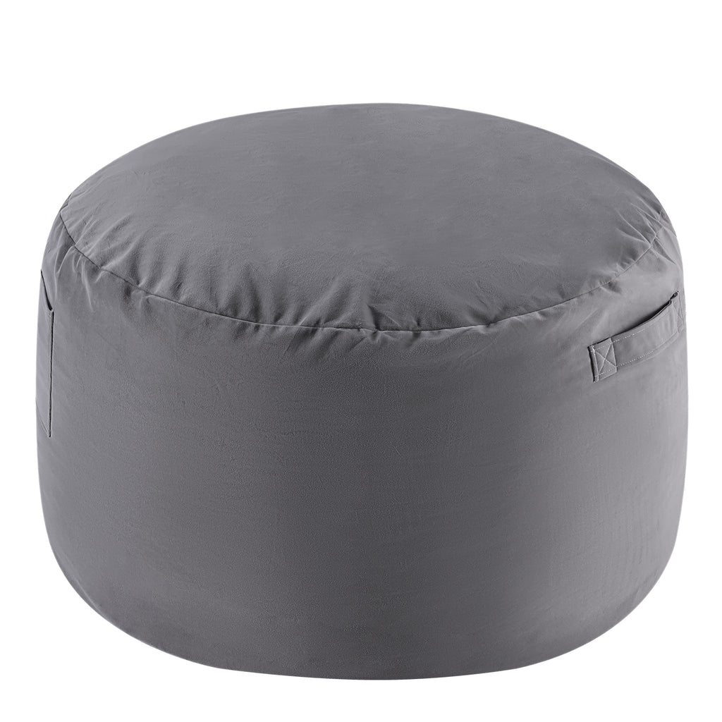 VANECL 4 Feet Foam Filled Bean Bag Chair for Adults & Kids, Soft Removable Washable Cover Lazy Sofa with Side Pocket & Carry Handle for Bedroom Living Room Dorm