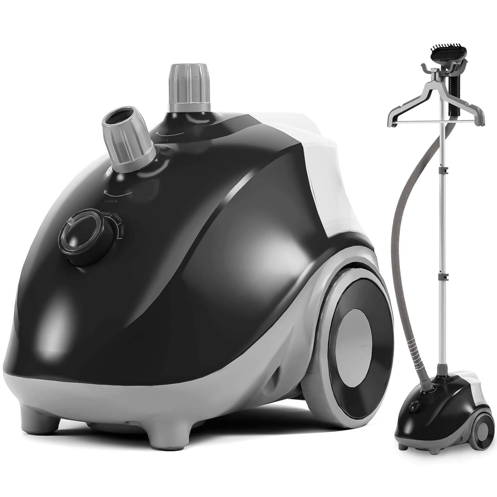 VANECL 1500W Upright Garment Steamer with Rolling Wheels, 1.7L Large Water Tank Vertical Clothes Steamer for Home & Commercial Use