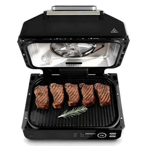VANECL Multifunctional Large Electric BBQ Grill, Non-Stick Indoor & Outdoor Electric Griller with Air Fry Bake Steam Function for Backyard Camping