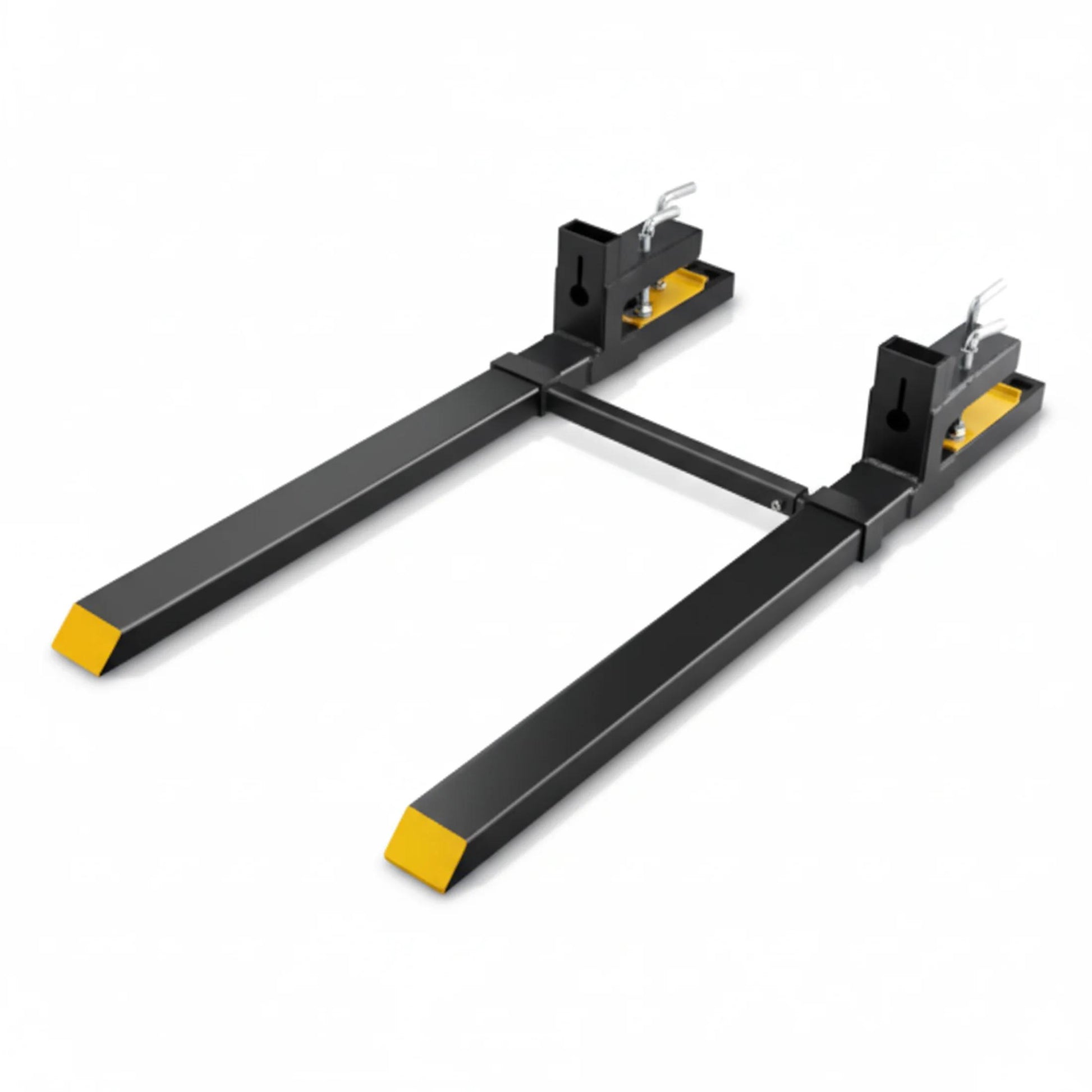 VANECL 43 Inch Clamp-On Tractor Pallet Forks with Adjustable Stabilizer Bar, Heavy Duty Bucket Fork Attachment Max 2000 LBS Load Capacity