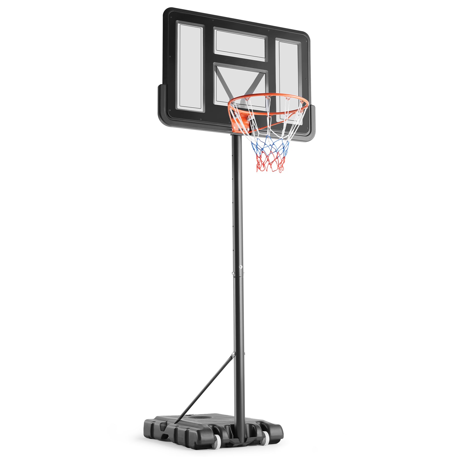 VANECL Portable Basketball Hoop System, 4.2-10FT Height Adjustable Basketball Goal with 44 Inch Shatterproof Backboard for Kids & Adults Outdoor Indoor Playing