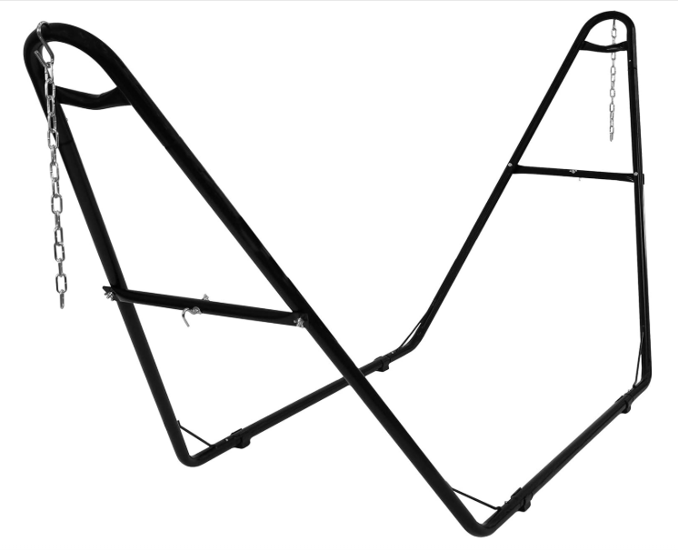 VANECL Heavy Duty Powder Coated Steel Hammock Stand, Detachable Portable Hammock Frame for Indoor Outdoor Garden Camping Beach