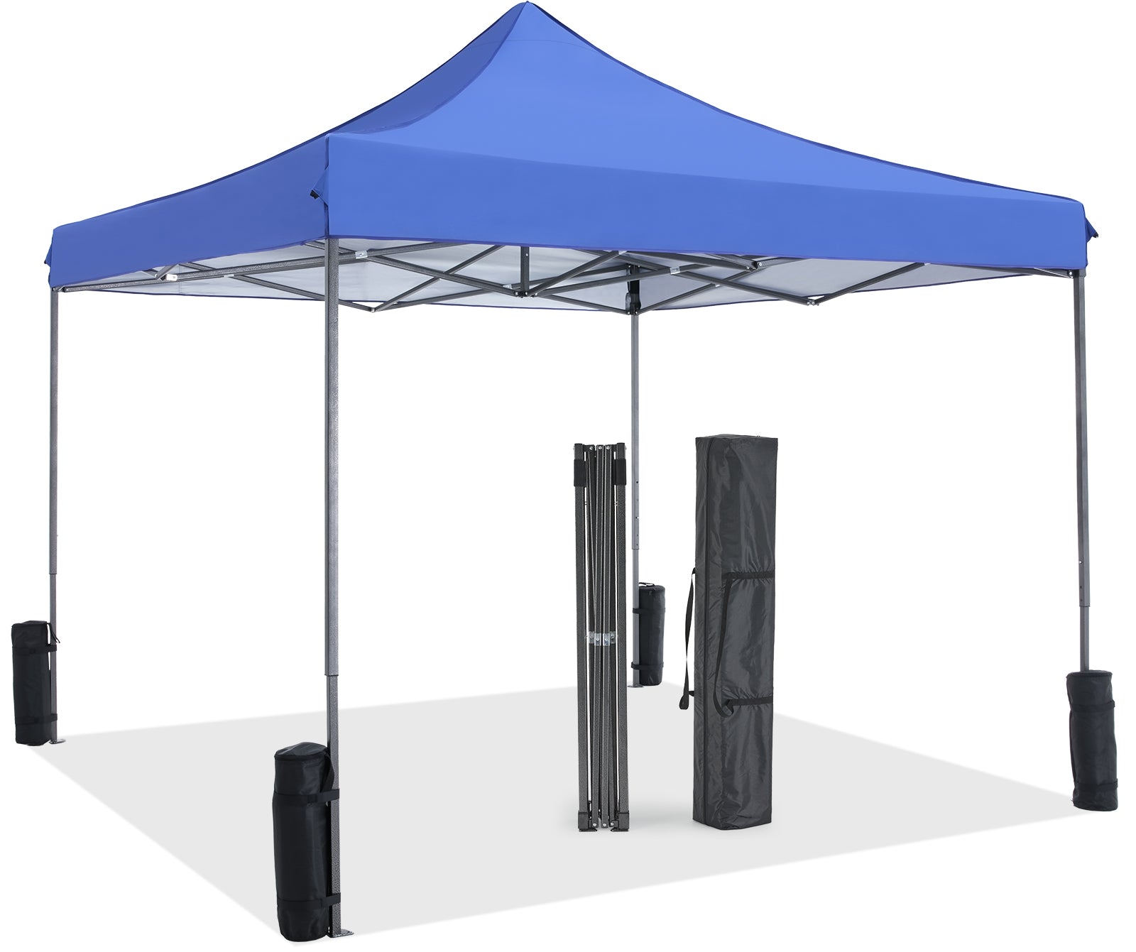 VANECL 10×10FT Pop Up Canopy Tent, Instant Portable Waterproof Sun Shelter with Adjustable Height for Beach Camping Party Outdoor Shade