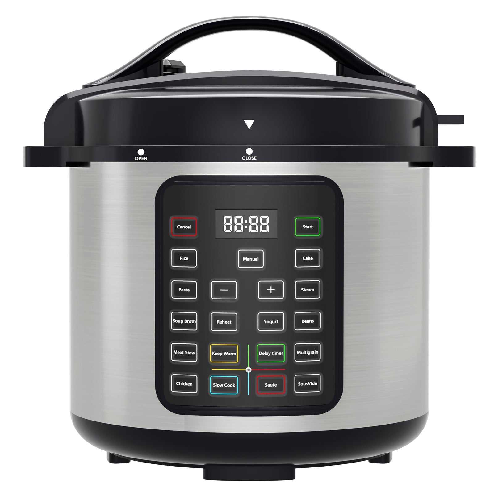 VANECL 9-in-1 Multi-Functional Electric Pressure Cooker, 12 Preset Menu Smart Rice Slow Cooker with Ceramic Inner Pot & Delay Start Function