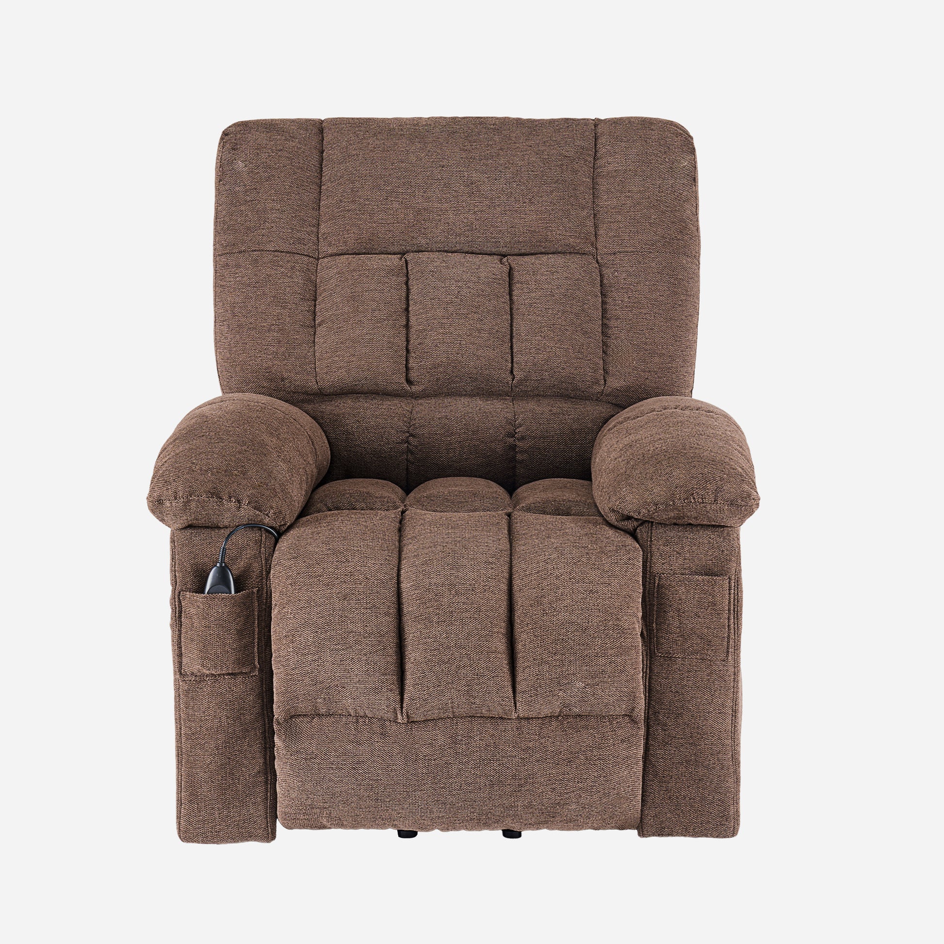 VANECL Adjustable Massage Recliner Single Sofa Chair with Heating & Side Storage, Fabric Reclining Lounge for Living Room Bedroom