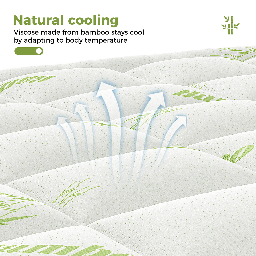 VANECL Full Size Bamboo Viscose Mattress Pad Protector, Thick Breathable Deep Pocket Cooling Mattress Cover Fits 8–16 Inch Mattress