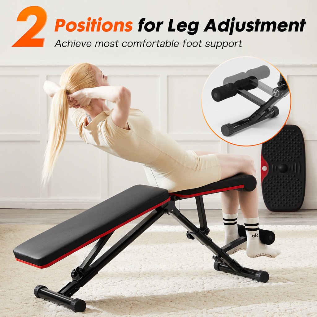 VANECL Adjustable Foldable Weight Bench 795 LBS Capacity, Multi-Position Incline Decline Flat Workout Bench Press for Full Body Strength Training Home Gym