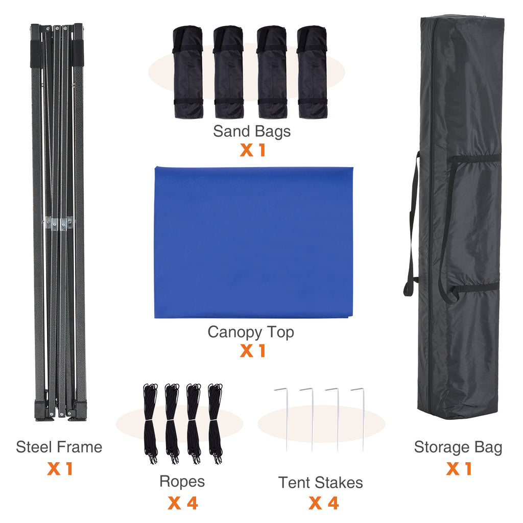 VANECL 10×10FT Pop Up Canopy Tent, Instant Portable Waterproof Sun Shelter with Adjustable Height for Beach Camping Party Outdoor Shade