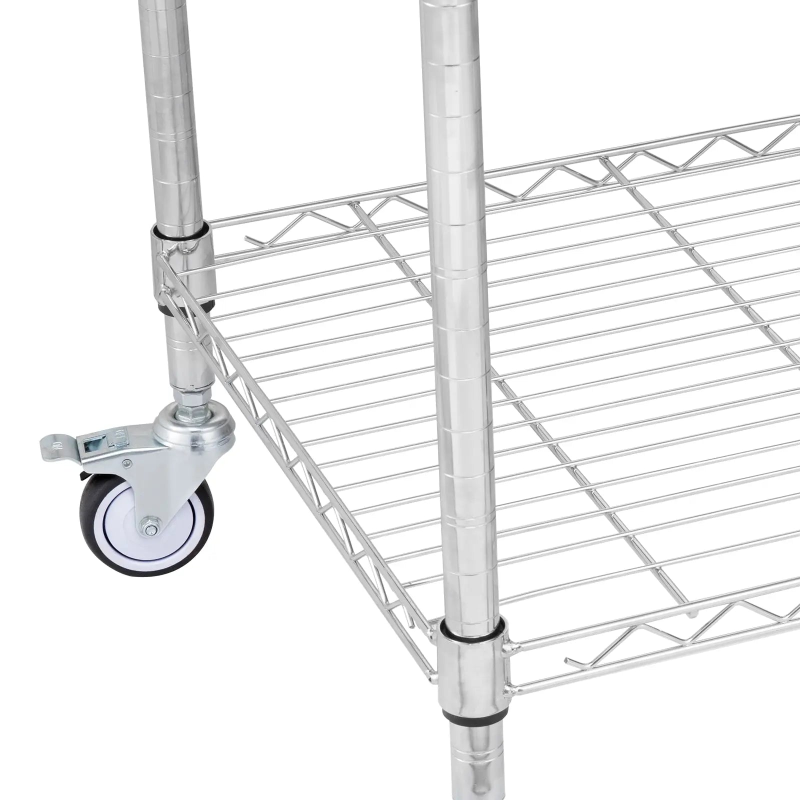 VANECL 3-Tier Heavy Duty Rolling Utility Cart with 6 Side Hooks, 24"×20"×36.6" Multi-Purpose Storage Trolley, Max 470 LBS Capacity Wheeled Organizer Cart for Garage Kitchen Warehouse Office