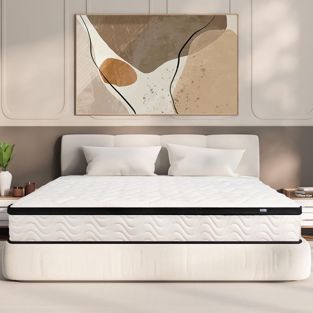 Aminy Queen Mattress, 10" Memory Foam Mattress in a Box, Cooling Gel & Bamboo Charcoal Infused Bed, Graphene Fabric Cover, 60"*80"
