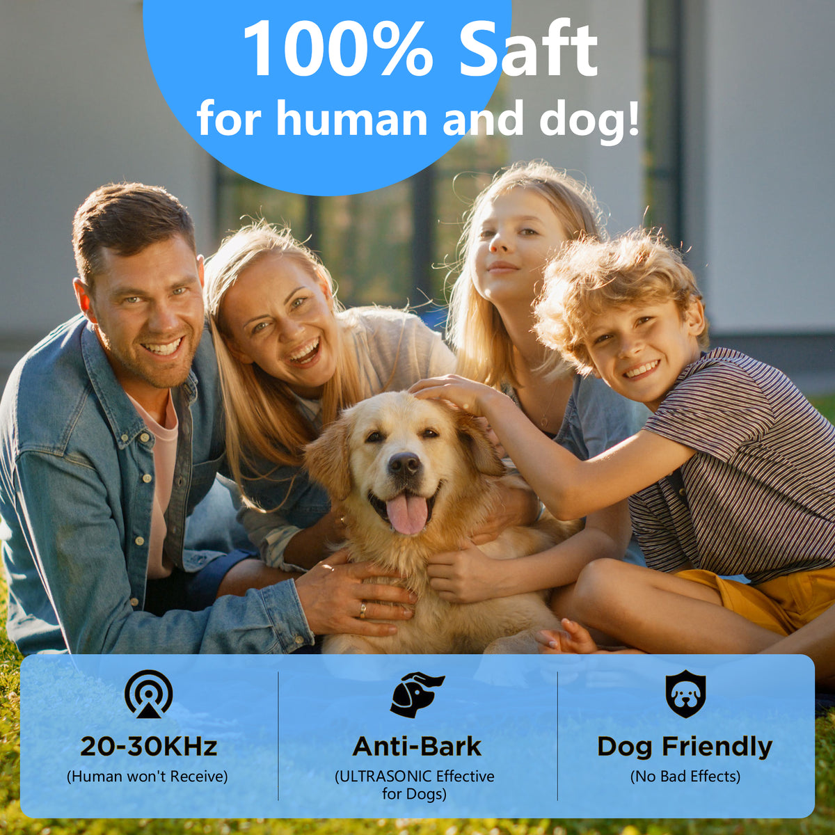 VANECL Ultrasonic Anti Barking Device,3 Modes Indoor/Outdoor Dog Barking Control with LED Light,30 Ft Long Range Alternative to painful dog shock collar