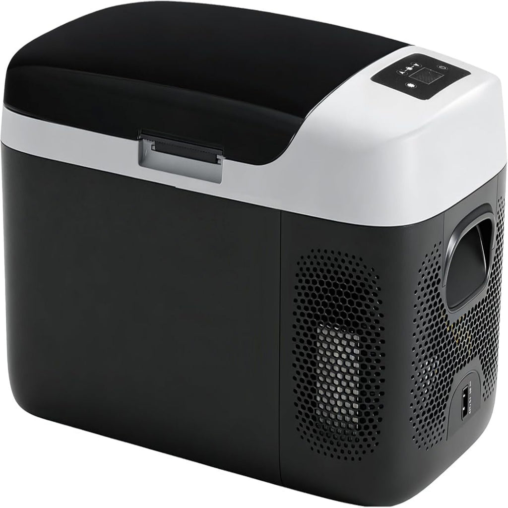 VANECL 17QT Portable Single-Zone Car Refrigerator, -4℉~68℉ Car Freezer Cooler with Bluetooth Control, 12/24V DC & 100-240V AC Dual Power