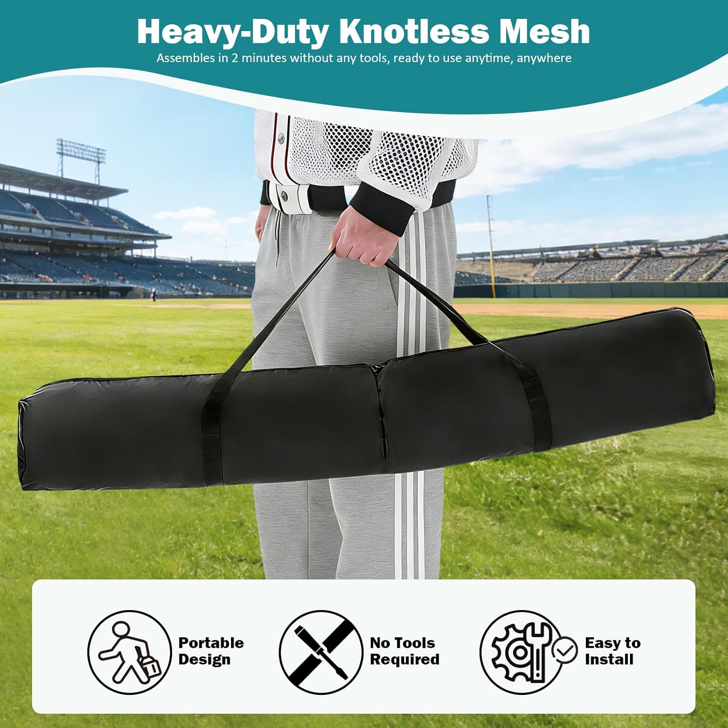 VANECL 7FT×7FT B0w Frame Baseball Softball Practice Net with Strike Zone Target & Carry Bag for Hitting and Pitching Training