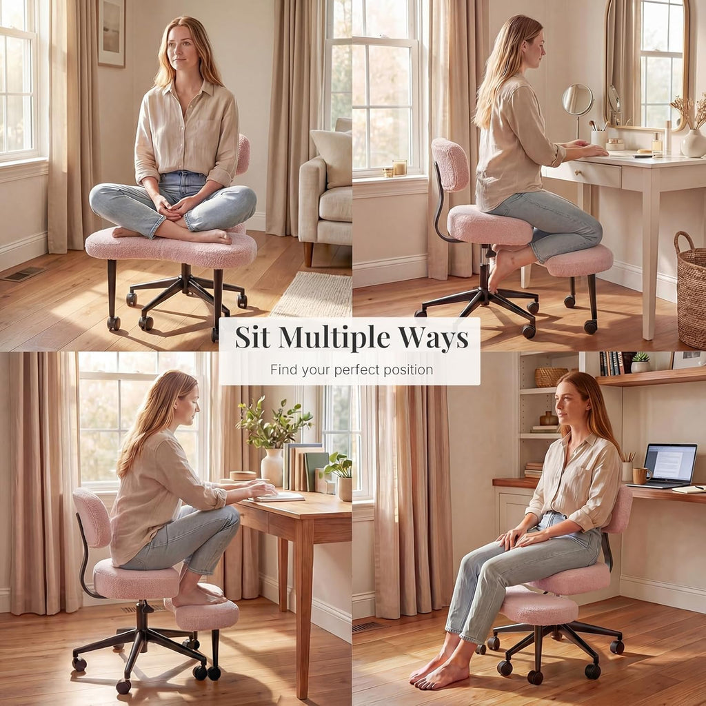 VANECL Ergonomic Cross Legged Meditation Chair, Anti-Slip Stable Meditation Seat for Indoor Meditation Reading Bay Window Rest