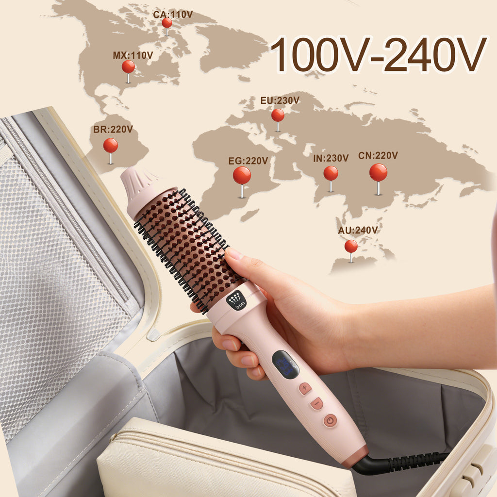 OAKSKY Infrared Thermal Brush, Curling Iron Heated Round Brush,Negative Ions for Smooth, Shiny Hair with Less Damage