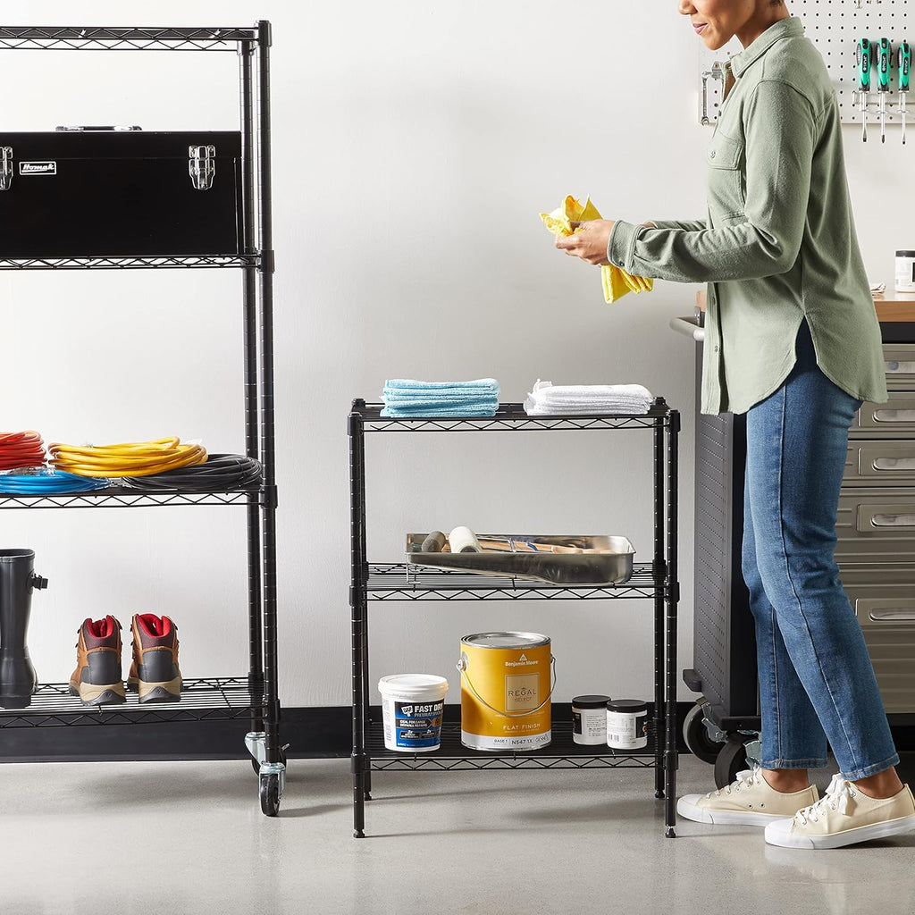 VANECL Heavy Duty Adjustable Metal Wire Storage Shelving Unit, Freestanding Steel Organizer Rack for Garage Kitchen Bathroom
