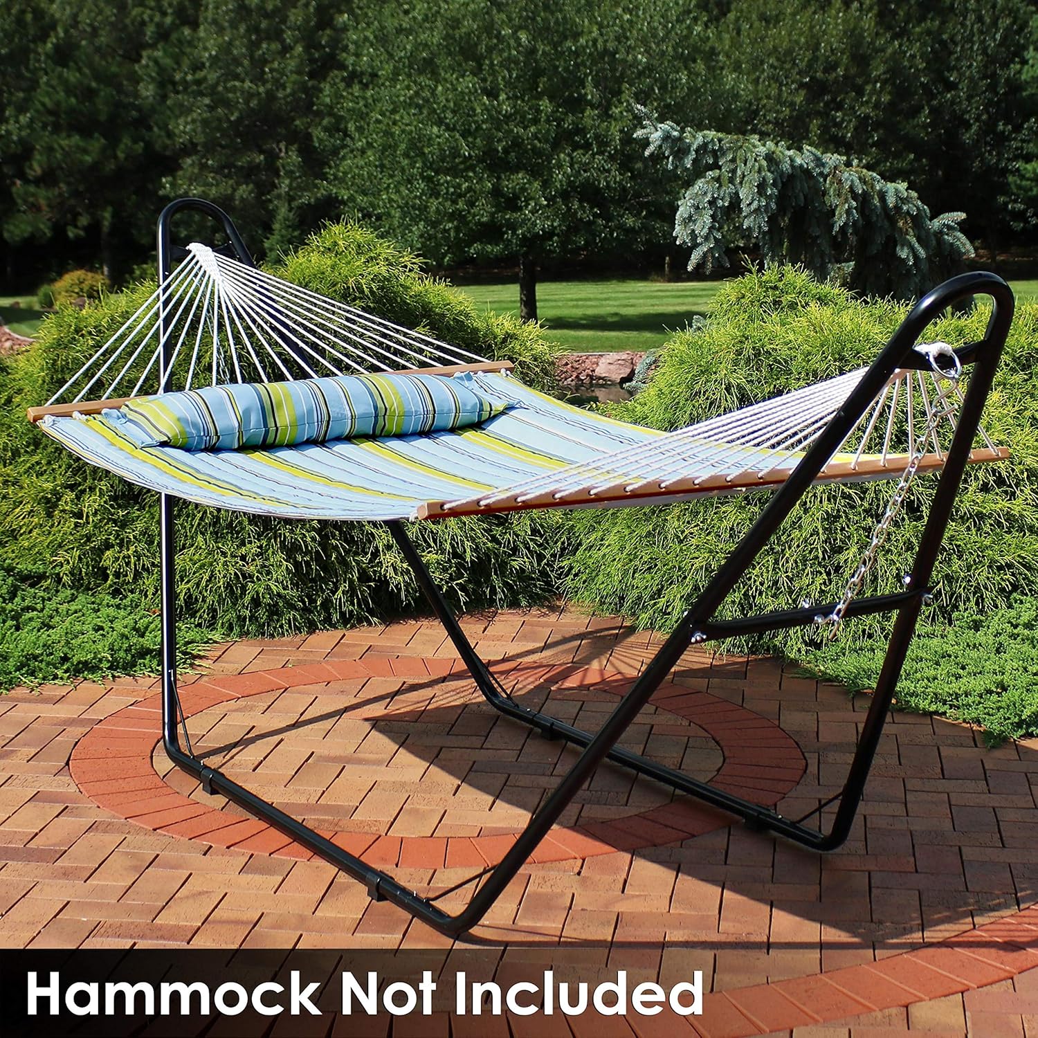 VANECL Heavy Duty Powder Coated Steel Hammock Stand, Detachable Portable Hammock Frame for Indoor Outdoor Garden Camping Beach