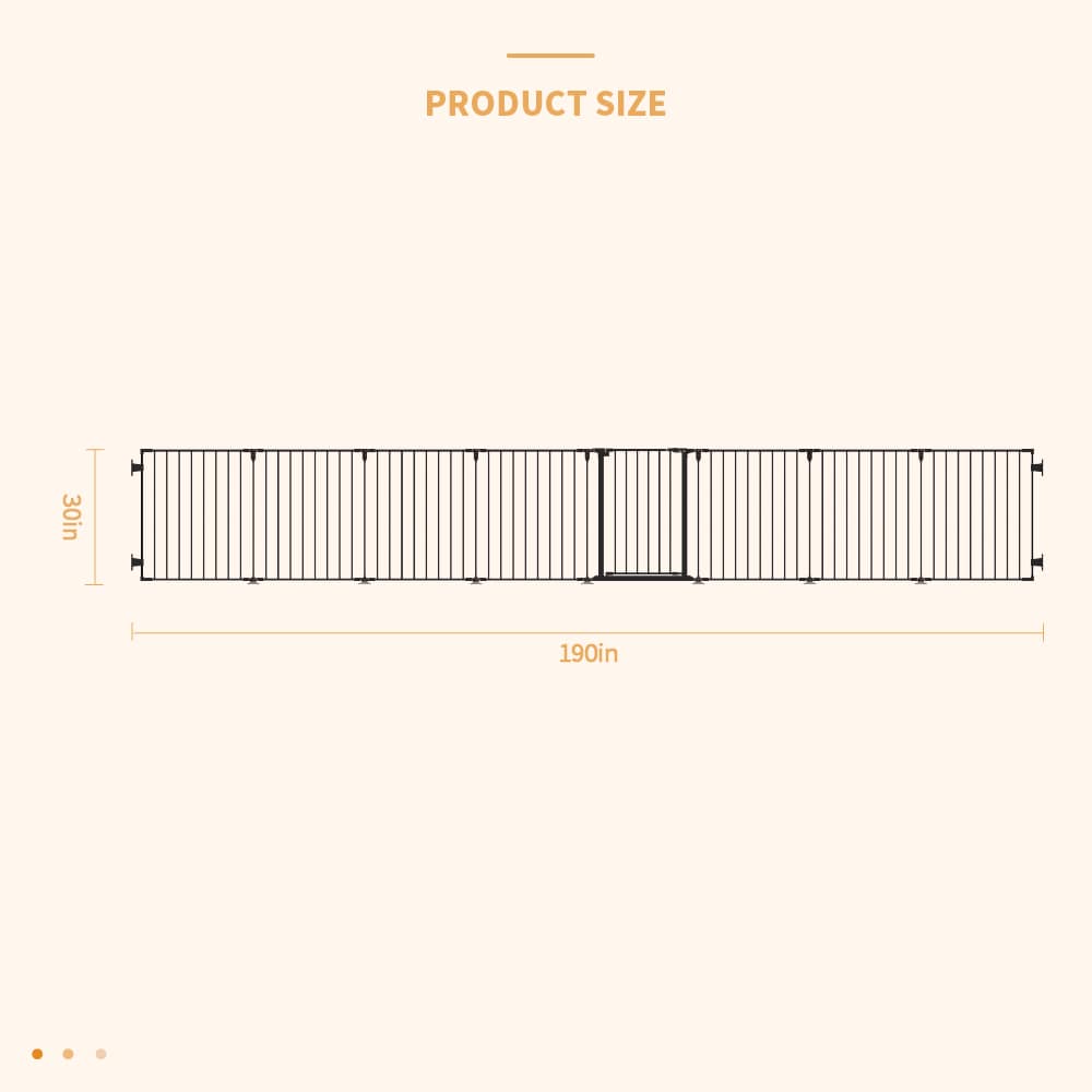 VANECL 8-Piece Black Heavy Duty Metal Storage Fence, Supermarket Shopping Basket Wire Grid Design Modular Organizer Panel for Pantry Garage Closet Retail Display
