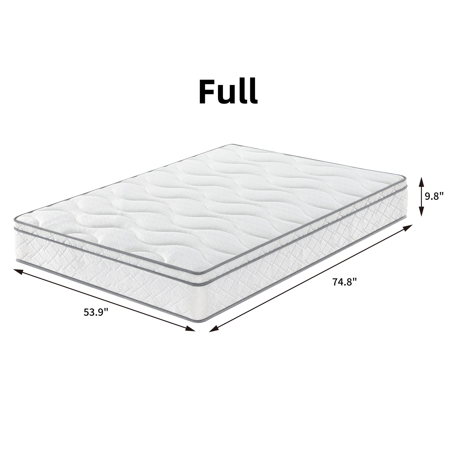VANECL Full Size Hybrid Mattress, 10 Inch Gel Memory Foam & Individually Wrapped Pocket Coil Innerspring Mattress in a Box, Medium Firm Support, CertiPUR-US & OEKO-TEX Certified