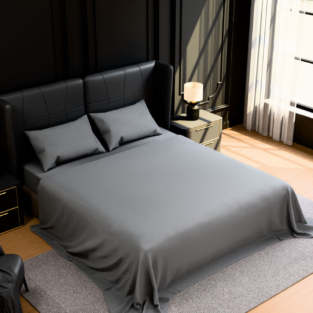 VANECL Queen Bed Sheets Set, 4 Piece Brushed Microfiber Bedding Set, 14 Inch Deep Pocket Fitted Sheet, Ultra Soft Shrinkage & Fade Resistant Wrinkle Free Bed Sheets, Easy Care All Season Bedding for Bedroom Dorm Guest Room, Grey