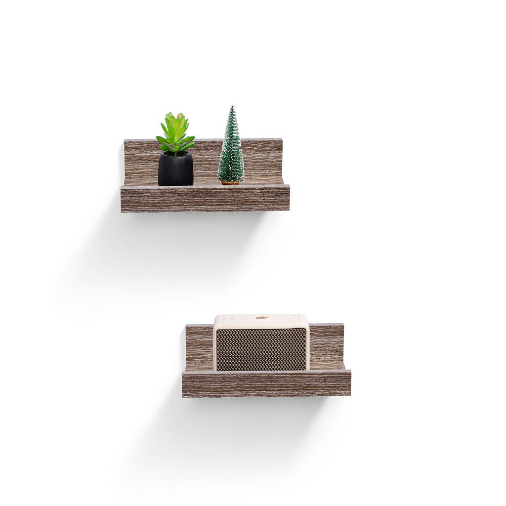VANECL Maple Floating Shelves 10.04 Inch Wall Mounted Wood Display Shelf with Invisible Brackets, Hidden Mount Floating Storage Shelf for Bathroom Bedroom Living Room Kitchen Decor & B0ok Storage