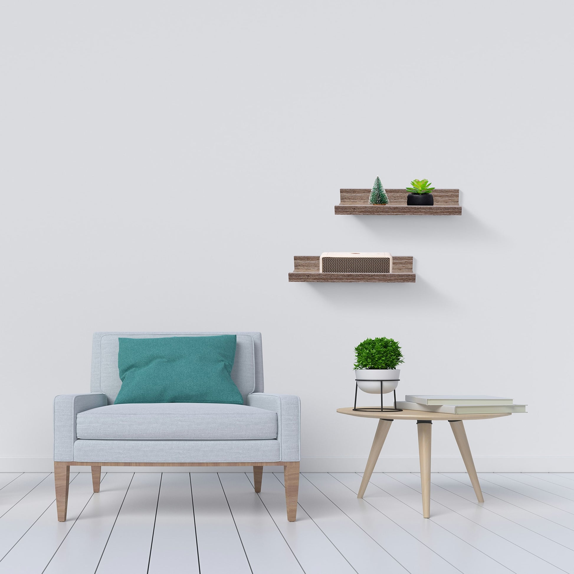 VANECL Maple Floating Shelves 10.04 Inch Wall Mounted Wood Display Shelf with Invisible Brackets, Hidden Mount Floating Storage Shelf for Bathroom Bedroom Living Room Kitchen Decor & B0ok Storage