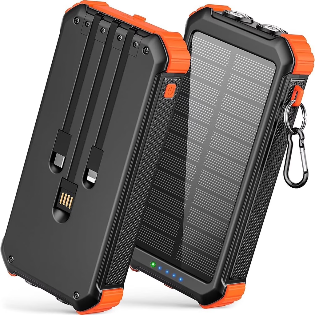JIUMESS 45800mAh Solar Power Bank 15W Fast Charging, Solar Charger Compatible for iPhone, Android Phone