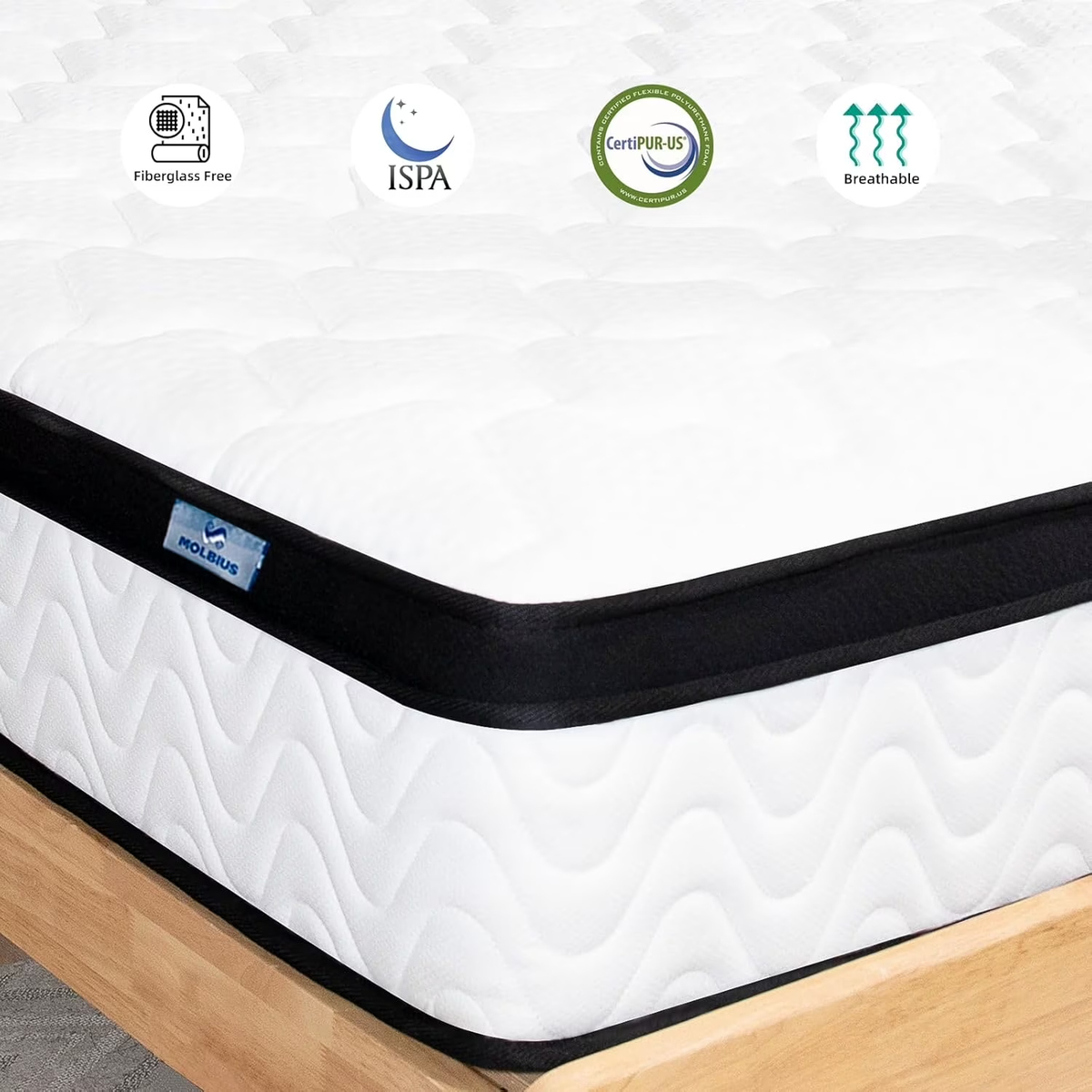 Aminy Queen Mattress, 10" Memory Foam Mattress in a Box, Cooling Gel & Bamboo Charcoal Infused Bed, Graphene Fabric Cover, 60"*80"