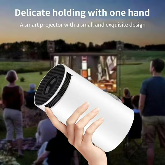 Vanelc Mini Projector with WiFi and Bluetooth,4K 1080P Supported,Outdoor Movie Projector
